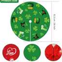3 x St Patricks Day Tree Skirt St Patricks Day Decorations 36" Reversible Shamrock Double Sided Print Mat for Trees St Patricks Day Decor Holiday Party Garden Indoor Home Decorations