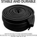 Garage Door Seals Bottom Rubber with Pre-drilled Aluminum Track Retainer Base Kit,Heavy-Duty U Shape + O Ring Combination Weather Stripping Sesl Kit for Garage Door (Black, 16Ft)