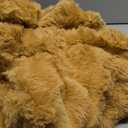 Ultra Soft Cozy Faux Fur Throw Blanket, Fuzzy Plush Thick Bubble Blanket, Oversized Luxury Fluffy Blanket for Couch, Sofa, Bedroom, and Living Room,50x60 Inches, Dark Yellow