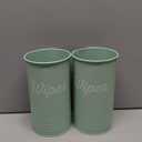 Frienda 2 Pcs Metal Wipe Holder for Kitchen Disinfectant Wipes Dispenser Farmhouse Vintage Countertop Sanitizing Wipe Storage Container Organizer Caddy for Bathroom Office up to 80 cont(Sage Green)