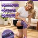 Light Hinged Knee Brace for Women, Strong Adjustable Compression Knee Brace, Quick Wrap Around Patella Support with Side Stabilizers for Meniscus Tear, Arthritis (Purple, M)