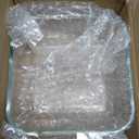 Small Casserole Dish, 5 Inch Glass Square Baking Dish Individual Portion Baking Pan for Oven Microwave Air Fryer Square Egg, Clear Prep Bowls with Handle