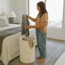 PUTSKA Laundry Basket Hamper  Blanket Basket for organizing, Dcor and Toys, Clothes Hamper  Perfect for Baby and Kids Room, Nursery, Bedroom, Bathroom, Living Room  XL, Cream (Extra Large)