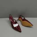 YIYA Women's Cherry Red Heels for Fall Slingback Closed Pointed Toe Stiletto High Heels Backless Slip-on Heeled Autumn Pumps Dress Shoes (7)