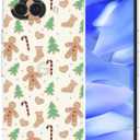 Christmas Phone Case for Google Pixel 9/9 Pro - Clear Transparent Soft TPU Case with Xmas Gingerbread Man Pattern, Cute Protective Cover for Boys Girls (6.3 Inch)