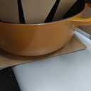 Lodge 7.5 Quart Enameled Cast Iron Dutch Oven with Lid  Dual Handles  Oven Safe up to 500 F or on Stovetop - Use to Marinate, Cook, Bake, Refrigerate and Serve  Apricot