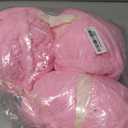 Handmade DIY Knitting Yarn,100% Polyester,Ideal for Blanket, Throws, Pillow, Baby Dolls Projects 3 Skeins (Light pink purple)