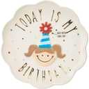 Mud Pie Birthday Girl Celebration Candle Plate, 8 x 8
