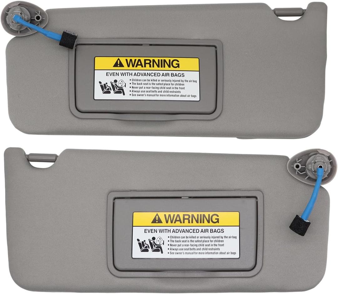 Grey Sun Visor Compatible with Accord 2008-2012 2013 2014 2015 2016 2017 83280-TA0-A91ZB 83280-TA5-A51ZA (Grey,A Pair Left+Right)