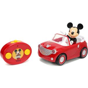 JADA Disney Junior Mickey Mouse Roadster R/C  Remote Control Car with Simple Controller, 1:24 Scale  Fun Toy for Kids Ages 4+