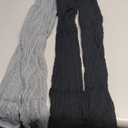 SherryDC Women's Cable Knit Thigh High Boot Socks Extra Long Winter Stockings Leg Warmers (2 Packs Grey+black)