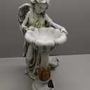 Joseph's Studio by Roman 23-Inch Solar Angel with Birdbath Statue  Lighted Religious Outdoor Garden Decor, Spiritual Yard Figurine