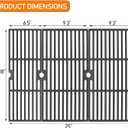 Grill Grates for Charbroil Performance 463342119 463347017 463335517 463376017, Grill Grates Replacement for Char-Broil 463347418 463347519 463342118 463347518, G470-0003-W1 G470-0002-W1, 18" x 25"