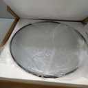 VooBang Large Black Round Bathroom Mirror, 48 inch Circle Wall Mounted Hanging Mirror with Simple Modern Circular Metal Frame for Hallway, Entryway, Living Room, Black Frame