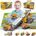 Race Tracks for Kids Ages 3-5, Racing Car Toys Set with Foldable 2 Layer Track and 6 Alloy Race Cars for Toddlers Boys, Best Birthday Xmas Gifts for Kids Age 3 4 5 6+ Years Old (Yellow)