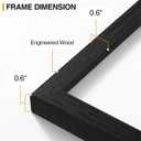 decorUhome 8x16 Picture Frames Collage Wall Decor, Display 3Pcs 5x7 Photos with Mat or 1Pcs 8x16 Unmatted, 3 5x7 Collage Picture Frames for Wall Mounting, Black