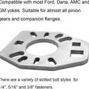 Stainless Steel Pinion Yoke Wrench Tool,Suitable for Various Styles of Yokes,Axles,Flanges;Fits for Most Sockets Extra 1/2" Hole;Strength Puller Suitable for loosening nuts flanges