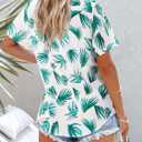 siliteelon Womens Short Sleeve Button Down Shirts Summer Blouses Casual Tops Hawaiian Tropical Floral Printed Camp Shirts (S)