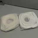 2 Pcs 196" Wedge-Shape Weather Stripping Door Seal,Windows and Doors Insulation,Self Adhesive Insulation Foam Anti-Collision Strip,Weatherstrip Tape for Door Soundproofing,Noise Drafts Blocker,White