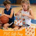 Falueqg Basketball Clear Gift Bags - 20Pcs March Basketball Madness Clear PVC Goodie Candy Treat Bags with Handle Sport Themed Handbag for Indoor Outdoor Team Game Sports Theme Activities Supplies