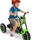 BABY JOY Kids Tricycle, 3-Wheel Toddler Bike with Foot Pedals, Forward/Backward, Toddler Tricycle Ride on Trike with Steering Handlebars, Toy Gift for Boys Girls Aged 3+ (Green)