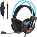 Voistek Over Ear Headphones Wired, Computer Headphones with Microphone, Volume Control, 50mm Drivers, Wired Game Headset for PC, Chromebooks, Laptop, Computer