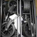 Extra Long Collapsible Wagon Cart, 480LBS Heavy Duty Utility Wagons with All-Terrain Wheels, Foldable Grocery Carts for Gardening, Shopping, Beach, Camping, Black (Ebony)