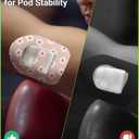 Omnipod 5 Overpatches, 16 Pack Waterproof Sweatproof Pod Pals Omnipod 5 Adhesive Overlay, Pre-Cut Adhesive Patch with Strap for Sensitive Skin, Breathable Reusable Tin (Flower)