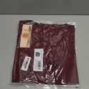 Dokotoo Women's Casual Round Neck Basic Pleated Tops Short Sleeve Loose Fit Curved Back Chiffon Blouses T-shirts (X-Large, Burgundy)