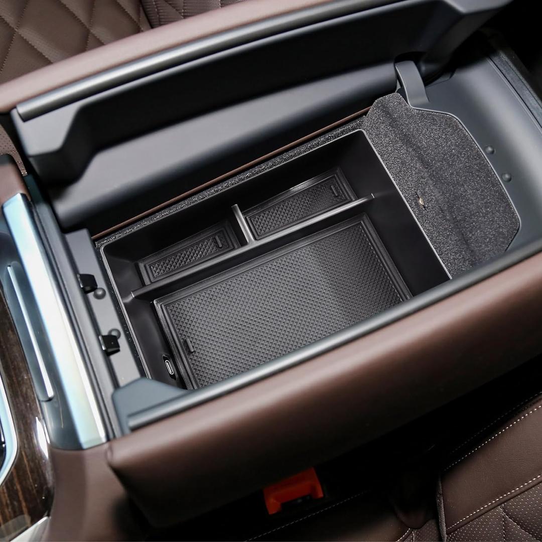 TACOBRO Center Console Organizer Tray Compatible with BMW X5 G05/ X6 G06/ X7 G07 Accessories, X5 G05/ X7 G07 2019-2024 2025 2026, X6 G06 2020-2024 2025 2026 Secondary Storage Armrest Glove Box, Black TACOBRO Center Console Organizer Tray Compatible with BMW X5 G05/ X6 G06/ X7 G07 Accessories, X5 G05/ X7 G07 2019-2024 2025 2026, X6 G06 2020-2024 2025 2026 Secondary Storage Armrest Glove Box, Black