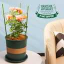 LEOBRO Tomato Cage, 2 PCS Small Plant Support Cage Rust Resistant Garden Ring Stake Plant Support for Tomato, Trellis, Climbing Plant, Flower, Plant Cages for Small Plants,17.7" H