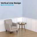 Art3d Premade Board and Batten Paintable Wainscoting Kit, MDF Accent Wall Panel for Kitchen Bedroom Living Room Home Decor Covers 94.5 x 54 in. Molding Trim Slat with Edge Strip