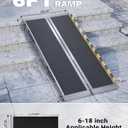 6FT Portable Wheelchair Ramp, Aluminum Folding Handicap Ramp with Handle, Threshold Wheel Chair Ramp for Home Steps, Stairs, Entry, Curbs, Doorways, Non-Skid, Mobility Scooter Compatibility