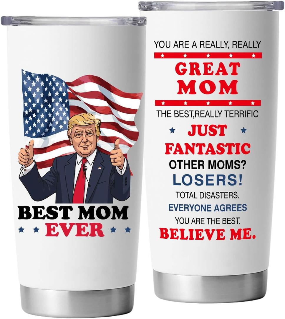 Gifts for Mom from Daughter Son - Mothers Day Christmas Birthday Gifts for Mom - Travel Coffee Tumbler 20 oz, Stainless Steel Funny Mug with Lid