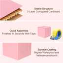 9x6x4 Shipping Boxes for Small Business, 30 Pack Pink Corrugated Cardboard Boxes, Small Mailing Boxes for Shipping Packing