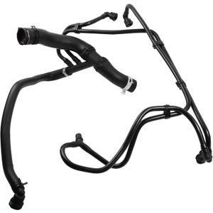 LR034637 Upper Supercharger Coolant Hose for Land Rover LR4 HSE Sport 3.0L 2014-2016 Rubber Black Good Sealing
