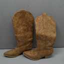 Rollda Cowboy Boots for Women Cowgirl Boots Embroidered Knee-High Western Boots Pointy Toe with Chunky Heel, Size 7