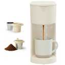 WILLOW Eco Series Single Serve Coffee Maker for K Cup and Ground Coffee, 6 to 12oz Brew Sizes with Strong Brew Option, Small Coffee Machine with Removable Reservoir & Reusable Filter, Eco-Friendly