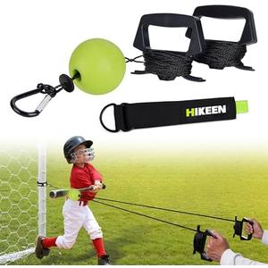 Hikeen Baseball Batting Trainer,Hitting Practice Equipment with 20m Rope,Outdoor Level Rebound Swing Trainer for All Age