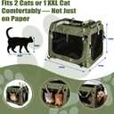 Extra Large Cat Carrier for 2 Cats with Foldable Frame | Zipper Lock Buckle, Top Load, 4 Openings, Reduce Stress, Privacy Features, Soft-Sided