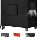 Cooler Cart Cover Waterproof,Heavy Duty 420D Oxford Fabric Fit for Most 80 Quart Rolling Cooler Cart Cover,Patio Ice Chest Protective Covers