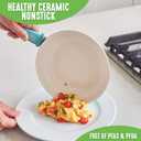 GreenLife Nonstick 8" Frying Pan Skillet, Non-Toxic PFAS-Free Ceramic Nonstick, Dishwasher & Oven Safe, Stay-Cool Handles, Wobble Free, Turquoise