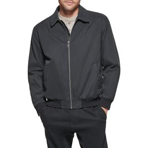 Dockers Men's Micro Twill Golf Bomber Jacket (Standard and Big & Tall) (Large, Black)