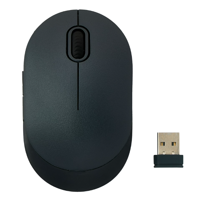 onn Wireless 5-button Mouse, 1600 DPI, 2.4 GHz USB-A Dongle, Gray