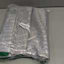 100% Blackout Curtains Grey and Silver Foil Pattern Curtains 96 Inches Long for Living Room Metallic Silver Wave Print Drapes for Bedroom Thermal Insulated Grommet Window Curtains 2 Panel Set