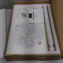 Koville Carrara Marble Paper Towel Holder Countertop, 6 Genuine Stone Paper Towel Holder Stand for Kitchen Storage, for Standard or Jumbo-Sized Rolls