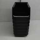 Plastic Containers for Organizing and Storage Bins for Closet, Kitchen, Office, Garage or Pantry Organization, Stackable Bins, Large (14.8" x 8" x 7"), 6-Pack, Black (Large, 6-Pack, Black)