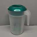 Green Ice Tea Pitcher - 5L Plastic, 1.3 Gallon, With Lid, For Fridge