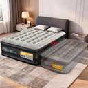 OhGeni 20" Queen Air Mattress (1-Pack) with Built in Pump, Inflatable Blow Up Bed, Upgraded Air Column Support for Enhanced Stability, Raised Height for Easy Entry & Exit, 650 lbs Capacity