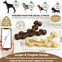 SIHRMIU 2 Pack Dog Chew Toys for Aggressive Chewers,Boredom and Stimulating Best Dog Toys for Medium/Large Breed,Tough Almost Indestructible Dog Bones for Teeth Cleaning and Training